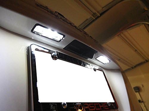 iJDMTOY OEM-Fit 3W-os Teljes LED Rendszámtábla Lámpa Készlet Kompatibilis A Volkswagen Golf GTi CC Nyúl Eos Bogár Porsche Cayman Carrera