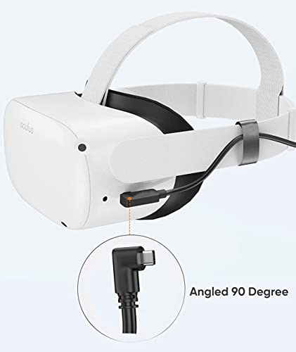 20FT Link Kábel Oculus Quest 2, VR Headset Kábel Nagy Sebességű Adatátvitel Töltő Kábel a Játék PC & USB-C Töltő Fekete (6m)