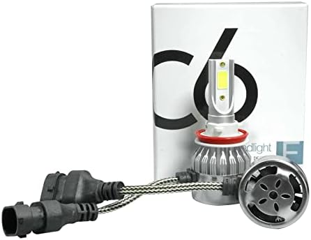 Autó Izzó LED Izzó hűtőventilátor Plug and Play LED Csere Készlet, 6000K Fényes Fehér, Halogén Csere, Gyors Telepítés, 2 (H11/H8/H9)
