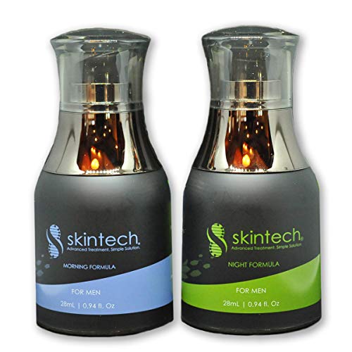 SkinTech Férfi bőrápoló Készlet All-In-One Férfi Arc Hidratáló Szakáll Balzsam (2 elem csomag) Reggel, Éjjel-Képlet