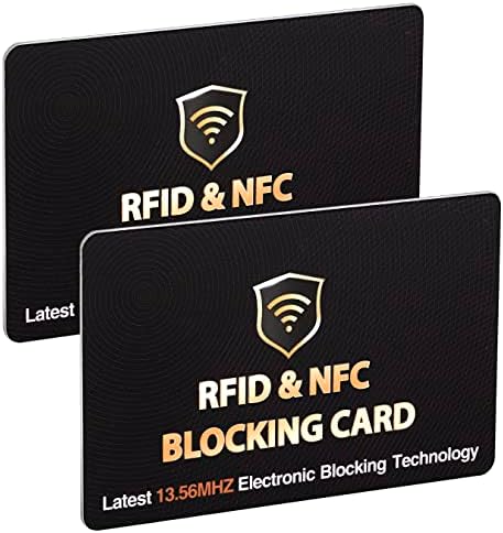 SAITECH AZ RFID-Blokkoló Kártya, 2 Csomag Egy Kártyát Védi Egész Wallet Pénztárca Férfi & Nő, Érintés nélküli Bank Betéti bankkártya Protector