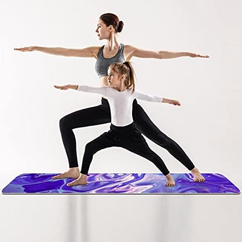 Absztrakt Művészet Akril Lila Márvány Mintás Extra Vastag Yoga Mat - Környezetbarát Csúszásmentes Gyakorlat & Fitness Szőnyeg Edzés