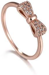 2023 Új Gyűrű Íj Divat Női Gyűrű Cirkon Mikro-Állítsa A Gyűrűk Barátom Gyűrűk (Arany, 8)
