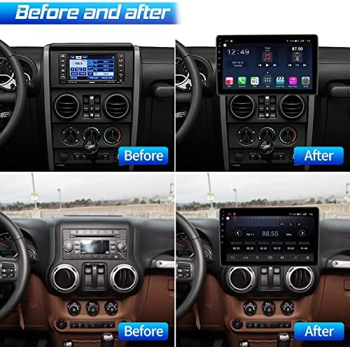 Android, Autó Hifi, Autó Multimédia Lejátszó Apple CarPlay & Android Auto, 10 HD Érintőképernyő autórádió, Bluetooth, USB, SD, AM/FM