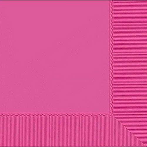 Új Pink 3-Rétegű Papír Party Szalvéta - 6 1/2 × 6 1/2, Csomag 20