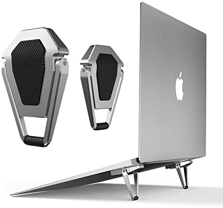 Hordozható Láthatatlan Laptop Állvány-2DB,SUNTAIHO Mini Alumínium Hűtő Pad,Számítógép Billentyűzet Szerelhető Állvány,Ergonómikus,