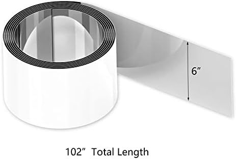 USUKUE Öntapadó Kick Lemez lakberendezési Lambéria Lemezek Roll 42GA(0,1 mm) Vastagság, 6x102(Szxh) Polírozott Rozsdamentes