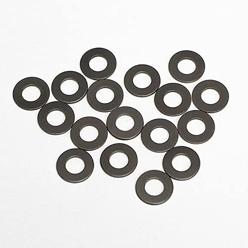 148pcs 2 mm külső átmérőjű alátét tömítés fekete grafit nylon műanyag alátét gyűrű kör ultra-vékony, sima pad 0.15-0,3 mm vastag (Vastagság: