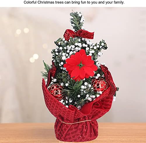 Shanrya Dekoratív karácsonyfa, DIY, Aranyos, Okos Ruhával Dekoratív karácsonyfa Dekoráció Karácsonyi Otthoni Asztali(Piros (Fényes