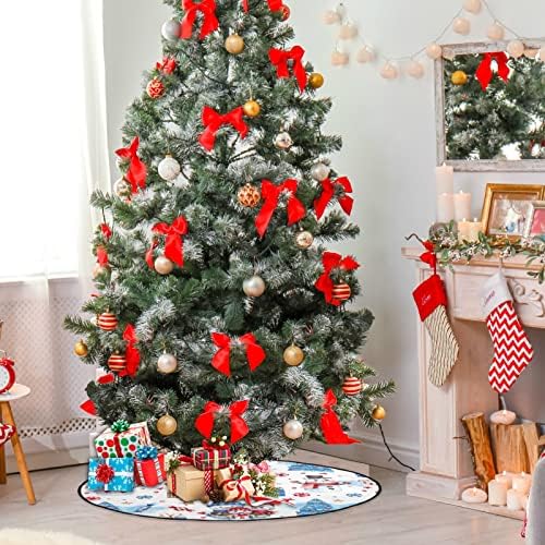 visesunny karácsonyfa Mat Aranyos Karácsonyi Hóember Ajándék Fa áll Szőnyeg Padló Protector Nedvszívó Fa Állvány Tálca Mat a Szezonális Hálaadás
