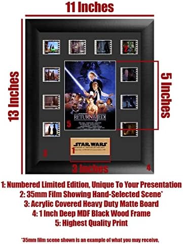 FILMCELLS Star Wars Episode VI. a Jedi Visszatér 11 x 13 Mini Montázs Keretes Film Bemutatása - Tíz (10) 35 mm-es Film Sejtek