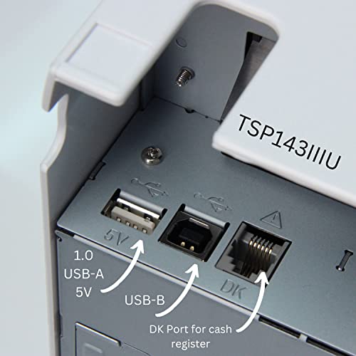 Star Micronics TSP143IIIU USB Termikus Nyugta Nyomtató Készülék Mpi-USB Port, Automatikus vágó, illetve a Belső Tápegység - Szürke