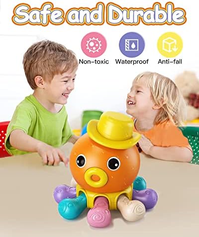 Baba Játékok, 6, 12 Hónapra - Szenzoros Montessori Játékok 1 Éves, 3 az 1-ben Polip Csecsemő, Kisgyermek Játékok Kor 2-4, Fürdő Játékok Lány,