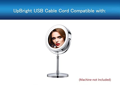 UPBRIGHT USB Töltő Kábel, Töltő, hálózati Kábel Kompatibilis IBRIGHTSO Szakmai Megvilágított sminktükör 7 Hüvelyk 2-Oldalas 1X/7X