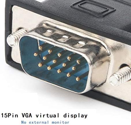 Jsdkspl 2DB VGA Virtuális videokártya Férfi Dummy EDID fej nélküli Szellem Emulátor Zár Lemez VGA, videokártya Tréfamester