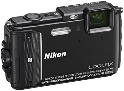 Nikon COOLPIX AW130 Vízálló Digitális Kamera, Beépített Wi-Fi (Fekete)