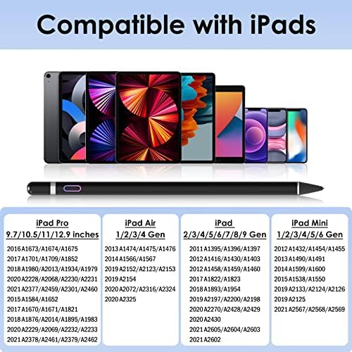 Stylus Toll iPad, Ceruza Styluses iPad 9/8/7/6/5/4/3/2 Generációs Air 4/3/2/1 Mini 6/5/4/3/2/1 iPad Pro 12.9/11/10.5/9.7 Alternatív