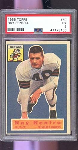 1956 Topps 69 Ray Renfro Cleveland Browns PSA 5 Osztályú Labdarúgó-Kártya NFL - Aláíratlan Labdarúgó Kártyák