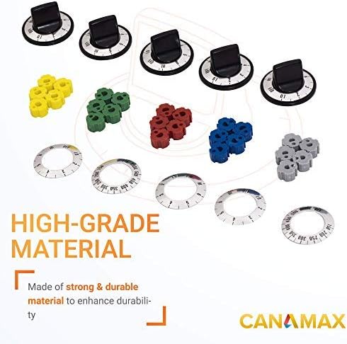 Canamax [Új Korszerűsített] Prémium KN002 RKE Elektromos Range Gomb Kit - Csere RK103, MA-XP6, AP5641247 Whirlpool Sütő Tartomány