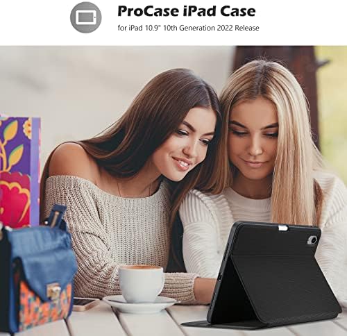 ProCase Slim Állni az Esetben a Csomag Billentyűzet Esetben a Multi-Touch Trackpad az iPad 10 Generáció 2022