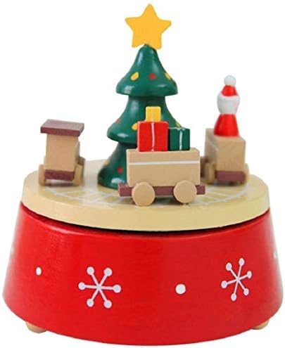 XJJZS Music Box - Karácsonyi Forgó Ajándék Music Box Belső Dekoráció， karácsonyfa zenedoboz,Karácsonyi Minta, Szép Gyerekeknek