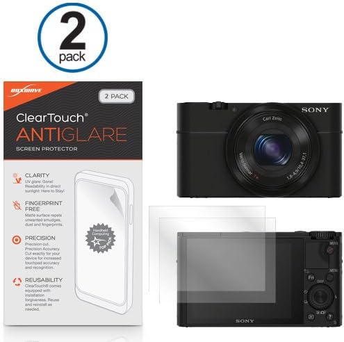 Képernyővédő fólia Sony Cyber-Shot DSC-RX100 (Screen Protector által BoxWave) - ClearTouch csillogásmentes (2 Csomag), Anti-Ujjlenyomat-Matt