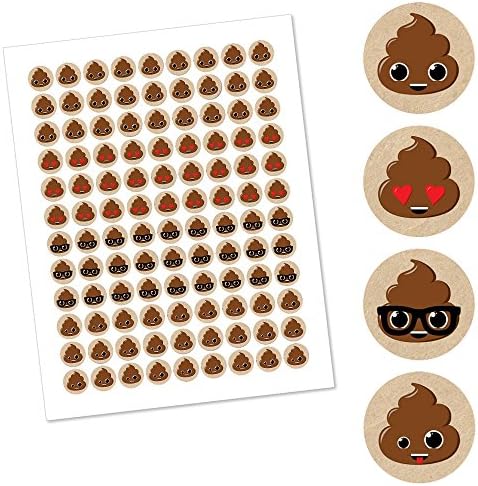 Fél, Amíg Kakilt - Kaki Emoji Fél Kerek Cukorka Matrica Kedvez - Címke Illik Csokoládé (1 Lap 108)