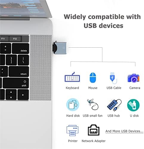TargetGo USB-C-USB 3.0 Adapter [2 Csomag], 5Gbps USB-Férfi C-USB Női Adapter, USB C-Típusú USB-Kompatibilis MacBook Pro 2021 iMac,