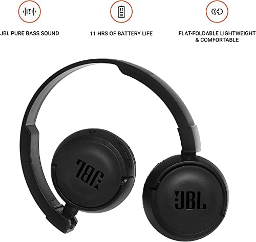 JBL T460BT - A-Fül Vezeték nélküli Bluetooth Fejhallgató, Extra Bass 11 Óra Játékidő & Mic - magában Foglalja a Bónusz Kiterjesztett