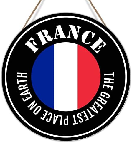 Bejárati Ajtó Koszorú A Legjobb Helyek a Földön, Franciaország Fa Jelek Franciaország Ország Zászló Fa Wall Art Jel Utazási
