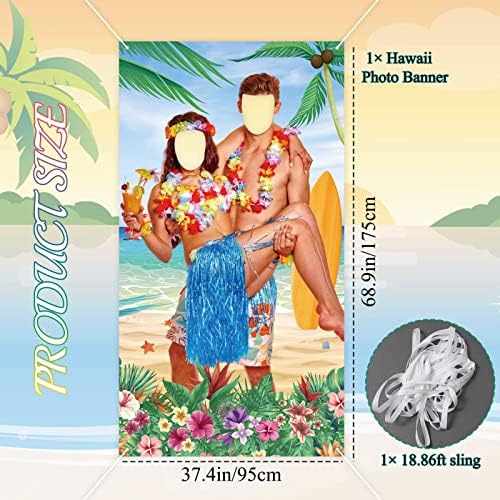 Hawaii Luau Parti Dekoráció Pár Fotó Banner Kellékek Hatalmas Lógó Fotó Hátteret Zászló Dekoráció Hawaii Luau Aloha Parti Trópusi Strand