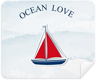 Vitorlás Óceán Szerelem Tengeri Vitorlás Kék tisztítókendővel Képernyő Tisztító 2db Velúr Szövet