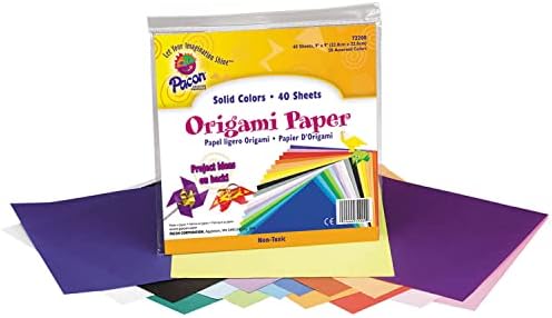 Kreativitás Utca Origami Papír, Vegyes Színek, 9 x 9, 40 Lap / Csomag, 2 Csomag