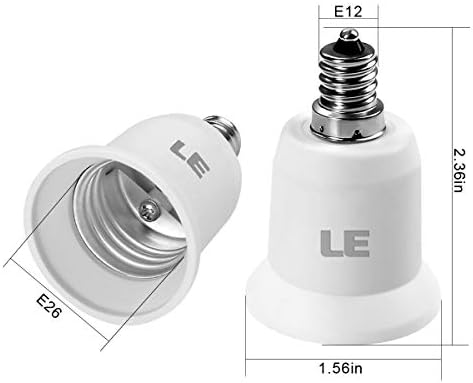LE E12, hogy E26 Lámpa Foglalat Adapter, Izzó Bázis Átalakító Csomag 6