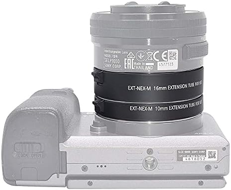 Venidice Ext-Nex-M Fém Auto Fókusz Makró Hosszabbító Cső Adapter Gyűrű 10 mm 16 mm-es Sony tükör nélküli NEX E-Mount NEX 3/3N/5/5N/5R/A6000/A6300