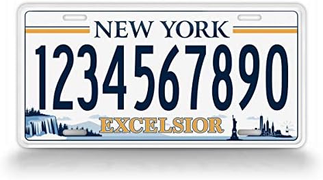 SignsAndTagsOnline Személyre szabott Excelsior New York Rendszám Bármilyen Szöveges Szabott NY Empire State Auto Tag