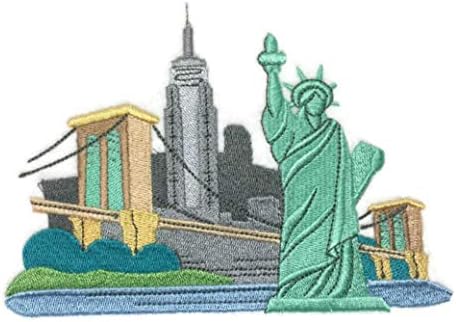 Egy Kerek A Világ City Square - New York Hímzett Vasalót/Varrni Patch [6.17 x 4.5] [Készült az USA-ban] ...