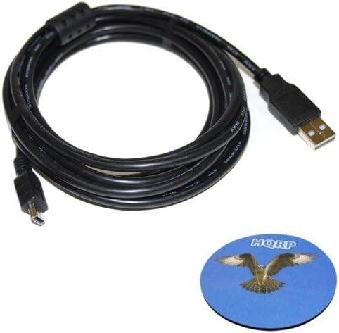 HQRP Extra Hosszú 10ft USB-kábel Kábel Kompatibilis a Nikon Coolpix D70, D70s, D80, D90, D100, D200, D300, D3000, D3100 Digitális Fényképezőgép