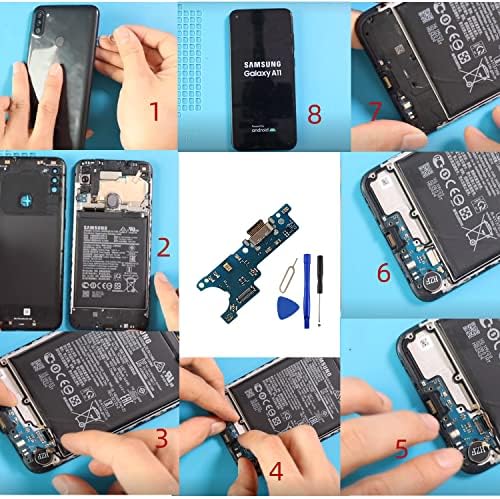 Komsunma USB Töltő Port Csere Samsung Galaxy A11 A115U 2020 6.4 inch(USA Version) USB-C Töltő Port, Hangszóró, Mikrofon