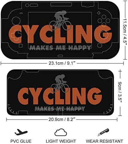 Biciklizés Boldoggá Tesz Matrica Bőr Teljes körű Aranyos Matricák Védő Fedél Konzol Joy-Con Dokkoló