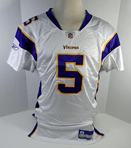 2006 Minnesota Vikings 5 Játék Kiadott Fehér Jersey 46 DP20302 - Aláíratlan NFL Játék Használt Mezek