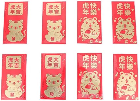 DOITOOL Esküvői Dekoráció Kínai Új Év a Vörös Borítékok Zodiákus Új Évben Szerencsés Pénzt Csomagok 60pcs Lásd Hong Bao Piros