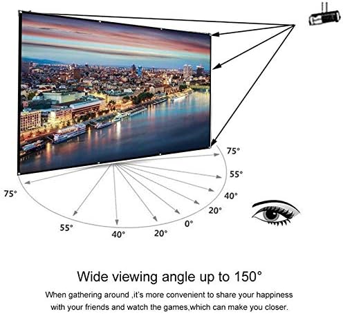 TWDYC 2020-ra az Új 3D-s HD Összecsukható 60/72/84/100/120/150inch Kivetítő Képernyő 16:9 Anti-Hajtás Vetítés Filmek Képernyő Haza Kültéri