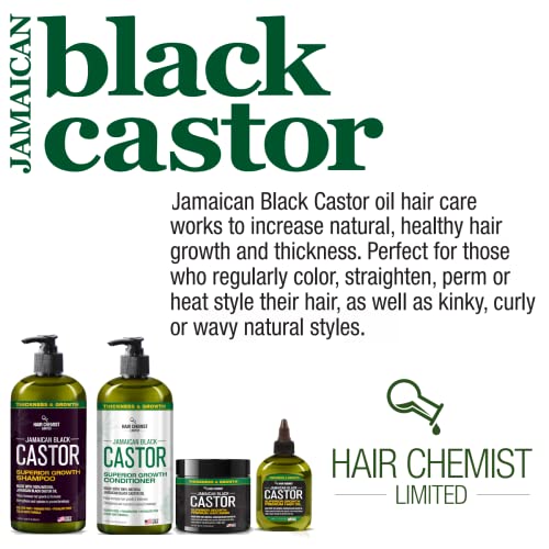Haj Vegyész Kiváló Növekedési Jamaikai Fekete Castor Sampon 33.8 oz. - Szulfát Mentes Sampon Természetes Alapanyagokból készült