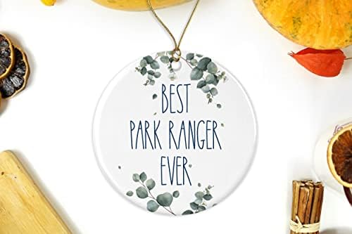 DiandDesignGift Park Ranger Dísz, Legjobb Park Ranger Valaha Dísz, Legjobb Park Ranger Karácsonyi Dísz, Születésnapi Ajándék,