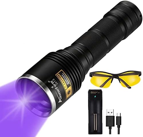 ALONEFIRE SV13 15W 365nm UV Lámpa USB Újratölthető Ultraibolya Blacklight Elemlámpa Fekete Fény Pet Vizelet Érzékelő Műgyanta