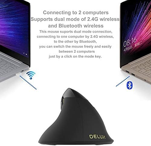 FASBEL Vezeték nélküli Bluetooth Egér Függőleges M618mini Újratölthető Csendes, Zajmentes Ergonomikus Laptop Számítógép Optikai