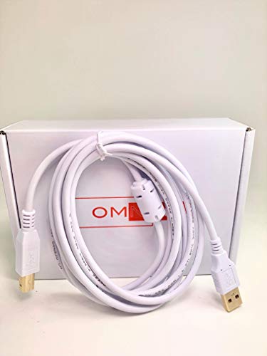 OMNIHIL 8FT-Fehér nagysebességű USB 2.0 Kábel-Kompatibilis Canon ImageFORMULA DR-c-130-as Szkenner M111141