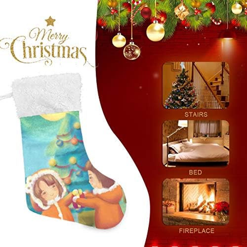 PIMILAGU Boldog Karácsonyt Gyerekek Karácsonyi Harisnya, 1 Csomag 17.7, Lógó Harisnyák, a Karácsonyi Dekoráció
