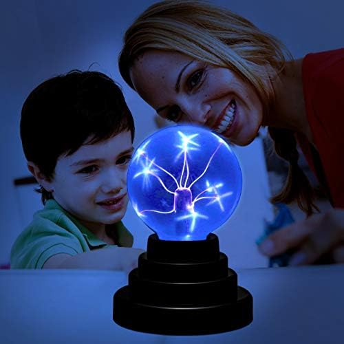 CozyCabin Mini Plazma Labdát, 3 Inch Plazma Lámpa, Kék, Érintés Érzékeny Plazma Gömb USB vagy elemmel működik, a Felek Gyerekek Karácsonyi